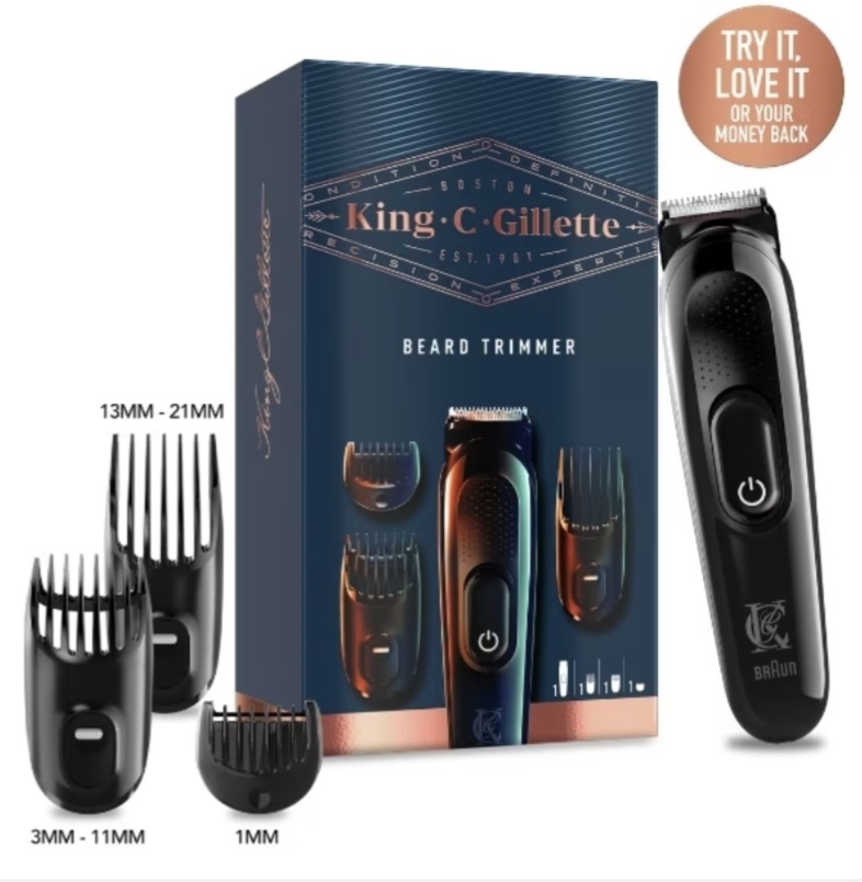 King C. Gillette Cordless Men’s Beard Trimmer Kit